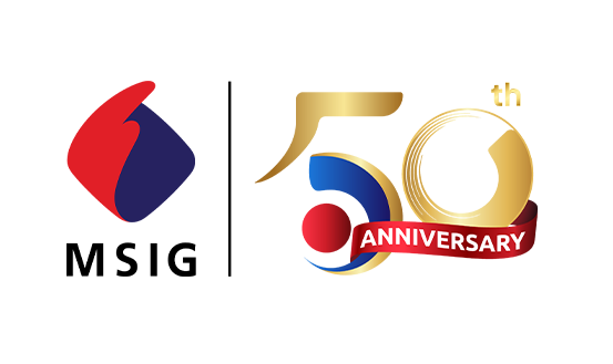 MSIG logo with 50th Anniversary emblem